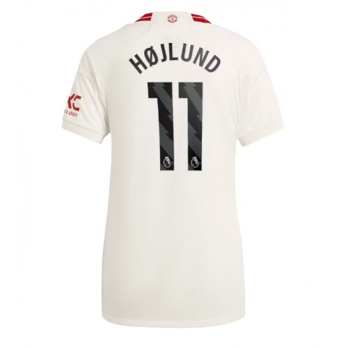 Fotballdrakt Dame Manchester United Rasmus Hojlund #11 Tredjedrakt 2023-24 Kortermet